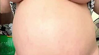 hairy pregnant arab wife explores her desires in solo nude session