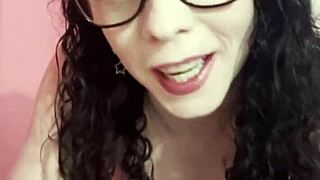 Ravishing Curly Blonde Wife with Piercing and Tattoo Fists Her Exotic Pussy in Homemade Interracial Bedroom Solo Session