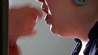 Another cheating slut wife I just met sucks and swallows at the wedding!