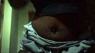 i'm next door with this ebony milf flashing her big ass and saggy tits in shorts while teasing neighbors