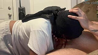 interracial facefuck session with chocolate syrup leads to deepthroat gagging and rimming