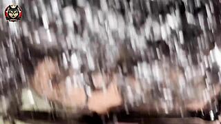 this european stepsister let me cum close-up on her creamy shaved pussy in fishnets and gloves