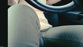 Why Hold Back When Traffic Jams Force This Sister To Wet Her Jeans In Desperation?
