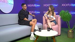 Wild Threesome After Hot Interview With Colombian Latina Milf Riding Big Cock Wet?