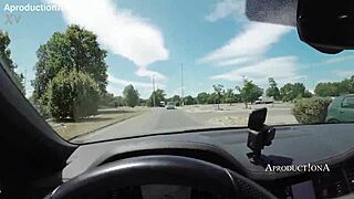 Two Latinas Enjoy Fun Ride in New Car