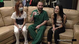 I feel so trapped as Blaire Celeste in this corporate slave role with gloves and latex