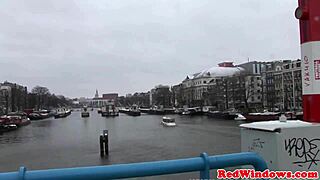 Dutch Hooker In Lingerie Bent Over For Doggystyle Until Tourist Sprays Cum