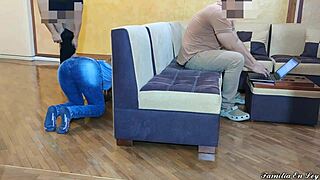 Casual narrative of cheating on brother by fucking his beautiful wife. She's a curvy Latina milf in wedding dress while husband works on laptop.