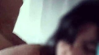 brunette girlfriend gets fucked doggystyle in bedroom by friend