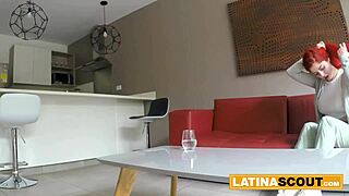 I feel so aroused watching this hot Colombian redhead get stripped and dominated in a rough casting interview