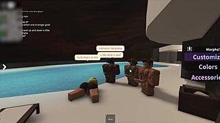 Latina Tans by Pool and Ends Up Sucking Three Big Cocks!