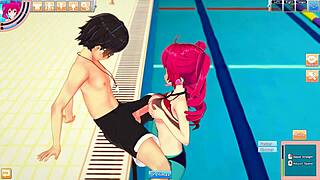Bikini kasane teto and guy have the pool all to themselves to fuck in koikatsu 😏