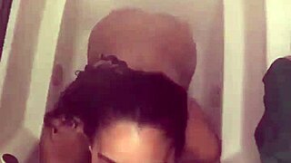 My sneaky link suggested we shower together, then gave a sloppy blowjob ending in facial cumshot