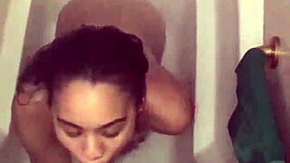 My sneaky link suggested we shower together, then gave a sloppy blowjob ending in facial cumshot