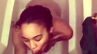 My sneaky link suggested we shower together, then gave a sloppy blowjob ending in facial cumshot