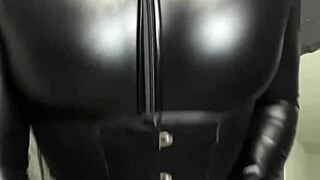 Astarioth dominates in spanish joi cei session, punishing with femdom humiliation and cum eating orders.