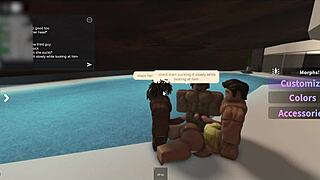 Latina Tans by Pool and Ends Up Sucking Three Big Cocks!