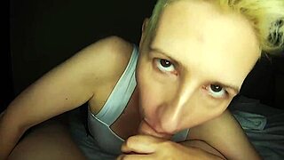 Short hair blonde sucks my cock like a total bitch whore where'd she learn