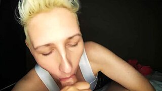 Short hair blonde sucks my cock like a total bitch whore where'd she learn