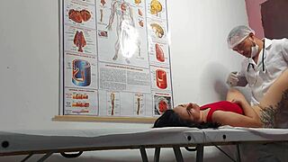 ginecologista, stick your finger in my ass and fuck this brazilian patient's tight wet pussy hard.