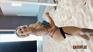 Sai Do Beach T�nis Leads To Hot Doggystyle Threesome With Serbian Milf And Blonde Friend On Sand