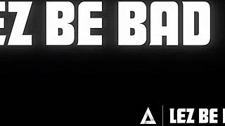 lez be bad - horny gal ritchie gets caught strap-on fuckin' pigtails ameena green in besties bathroom... oh shit, we're so busted but it feels amazin'!!