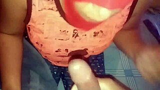 damn, que rico this latina milf's homemade blowjob on that beautiful ass