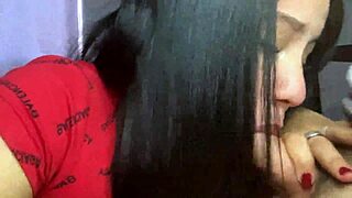 Colombian Brunette Girlfriend Sucks Cock and Gets Cum Covered in Dorm Room