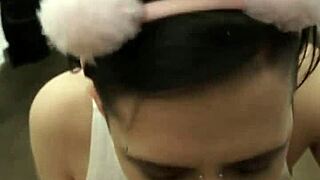 I mean, this cute brunette teen with tattoos is teasing me with wet blowjob and pretty face