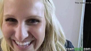 shesnew blonde teen girlfriend gets homemade pov fuck in bedroom