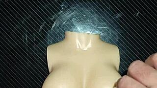 Intense Handjob Action! Using Dolly's Small Tits for a Russian Titjob on Desk with Slaps and Domination in Homemade Fetish Play!