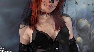 uh, halloween bride gets hard gangbang with anal fuck, double penetration, and huge interracial cocks pounding her skinny slut body