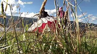 Forest Guide Pounds His Blonde Big Tits Girlfriend In Outdoor Doggystyle Sex!