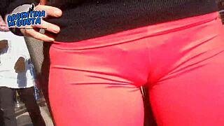 Contrasting huge cameltoes with huge tits and asses on hot Latin beauties