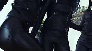 Oh man, I mean, leather outfits at the office with these hot lesbians in a wild 3some...