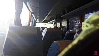 WOW! CUTE BLONDE SUCKS AND SWALLOWS CUM ON PUBLIC BUS - FULL VIDEO!