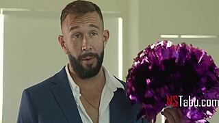 hey coach, how does this slutty teen babe's group routine end with such a wild bang?