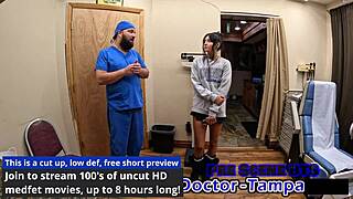 i uh... love watchin zombae get her first gyno exam from dr tampa in florida with gloves and spreadin. she's petite with short hair tattoos and natural tits in shorts and sneakers.