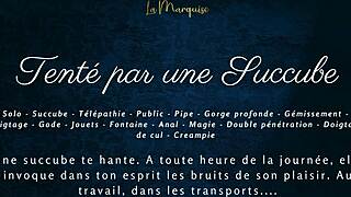 oh god i got tempted by this french succubus whispering dirty talk in public about anal.