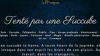 oh god i got tempted by this french succubus whispering dirty talk in public about anal.