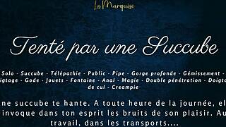 oh god i got tempted by this french succubus whispering dirty talk in public about anal.