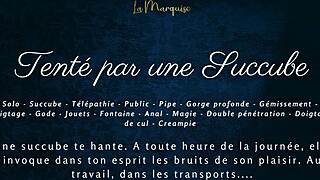 oh god i got tempted by this french succubus whispering dirty talk in public about anal.