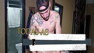 Perseu Dotado and hot brunette adore Greek kisses