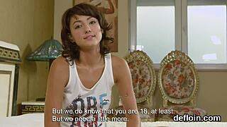 Lovesome girl spreads her juicy pussy wide. She loses virginity in hardcore defloration scene! 😏🔥