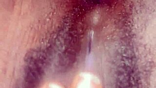 Solo Ebony Beauty Displays Bushy Hairy Black Pretty Pussy