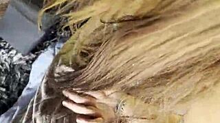 hot babe massages my thick cock for 4k sloppy deepthroat