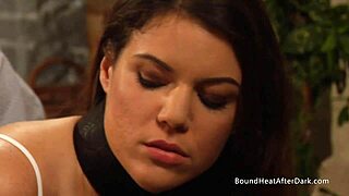 i'm bent over as this big ass lesbian slave getting fingered doggystyle by my dominant madame in bondage