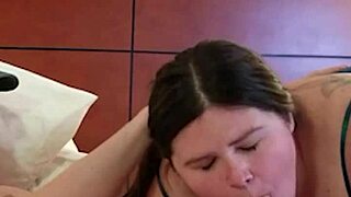 I adore sucking big cocks as a BBW with natural tits in this deepthroat compilation full of moans