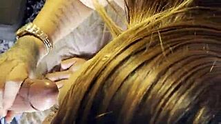 hot babe massages my thick cock for 4k sloppy deepthroat