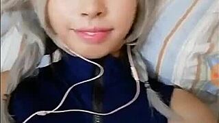 Emilia, why hide those cute Asian teen tits in a bikini on Instagram live?